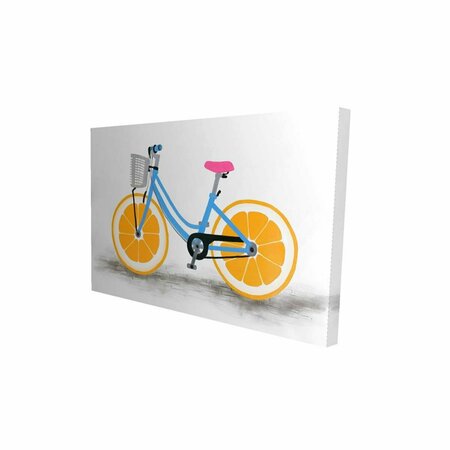 FONDO 20 x 30 in. Orange Wheel Bike-Print on Canvas FO2795846